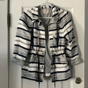 Cozy Loft Striped Utility Jacket
